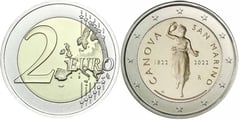 2 euro (Antonio Canova) from San Marino