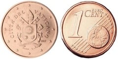 1 euro cent (Francis I Coat of Arms) from Vatican
