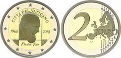 2 euro (50th Anniversary of Padre Pio's Death) from Vatican