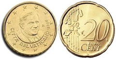 20 euro cent (Benedict XVI) from Vatican