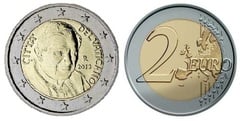 2 euro (Benedict XVI-2nd map) from Vatican